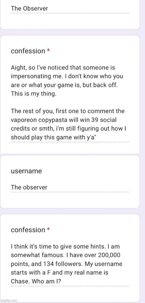 observer lore also https://forms.gle/ALpp1MkJiJvcmfGg7 | made w/ Imgflip meme maker