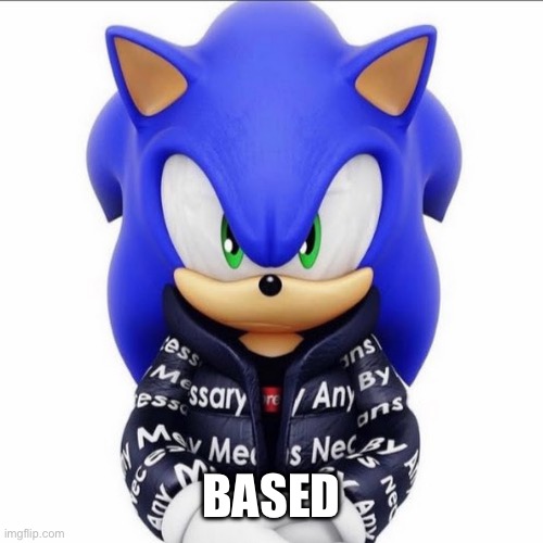 Drip Sonic | BASED | image tagged in drip sonic | made w/ Imgflip meme maker