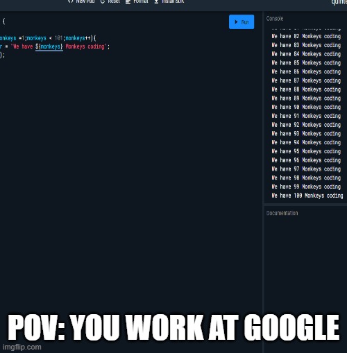 hmmmm monke | POV: YOU WORK AT GOOGLE | image tagged in memes,troll face | made w/ Imgflip meme maker