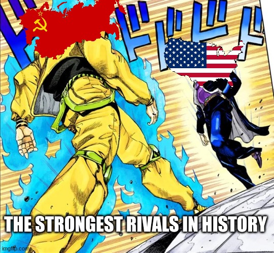 Strongest Rivals | THE STRONGEST RIVALS IN HISTORY | image tagged in jojo's walk | made w/ Imgflip meme maker