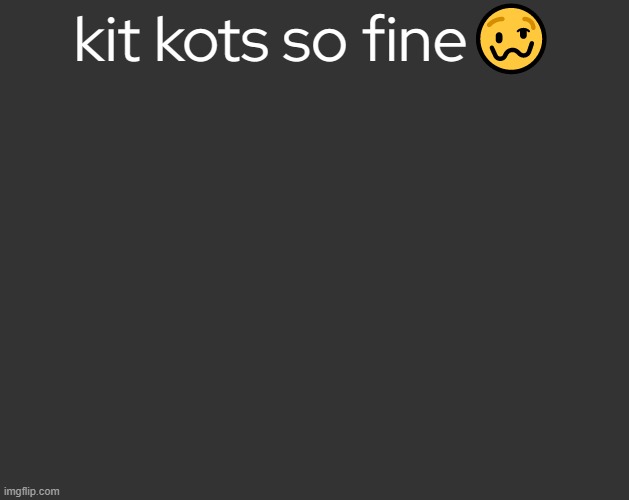 Grey Square (fr) | kit kots so fine🥴 | image tagged in grey square fr | made w/ Imgflip meme maker