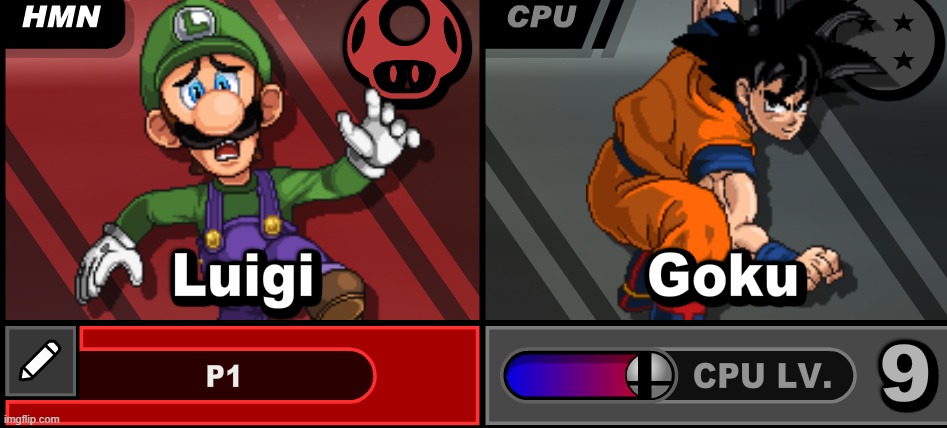 let's see if Luigi can beat Goku | image tagged in weegee,luigi | made w/ Imgflip meme maker