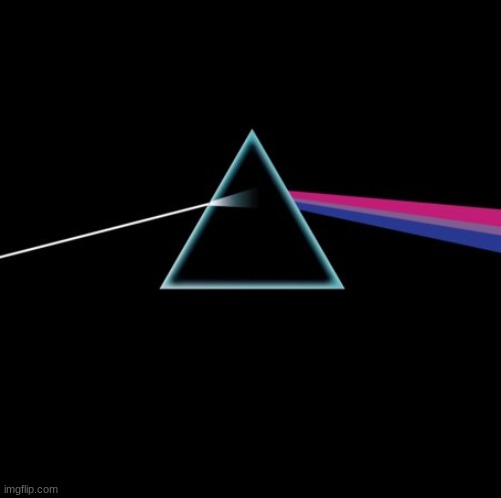 Pink Floyd's DSOTM but BISEXUAL FLAG | image tagged in pink floyd,bisexual | made w/ Imgflip meme maker