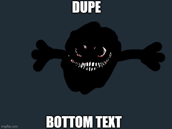 DUPE; BOTTOM TEXT | made w/ Imgflip meme maker