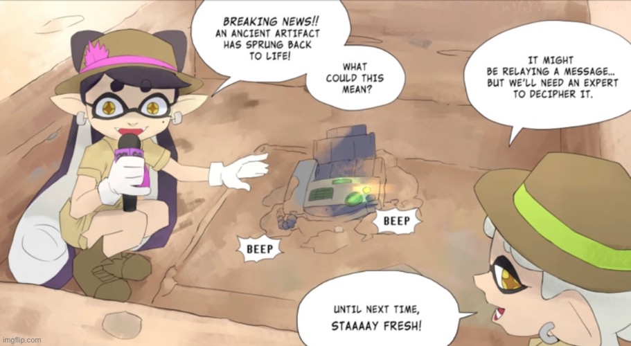 The discovery | image tagged in splatoon,comics/cartoons | made w/ Imgflip meme maker