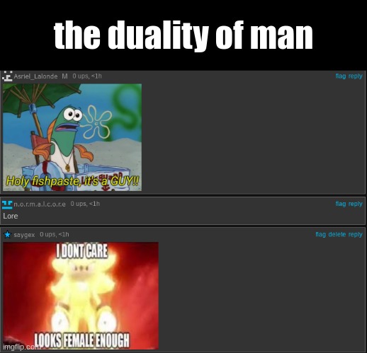 get real | the duality of man | image tagged in the duality of man,hol up | made w/ Imgflip meme maker