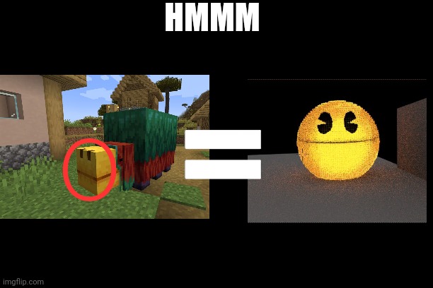 I'm not the only one who sees Sniffer's nose as Pacman right? | HMMM; =; O | image tagged in minecraft,can't unsee,memes,funny,hmmm | made w/ Imgflip meme maker