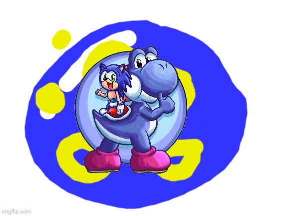 Blue Yoshi & baby Sonic Clear Slime by Fiddle Yoshi-Z | image tagged in blank white template,sparkcraft,slime,yoshi's island,baby sonic  the hedgehog,music-yoshi-z | made w/ Imgflip meme maker