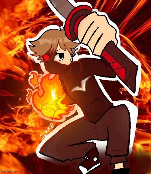 My brother updated his OC, so i drew it :D | made w/ Imgflip meme maker