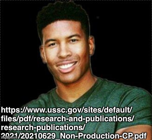 you should read this... now! | https://www.ussc.gov/sites/default/
files/pdf/research-and-publications/
research-publications/
2021/20210629_Non-Production-CP.pdf | made w/ Imgflip meme maker