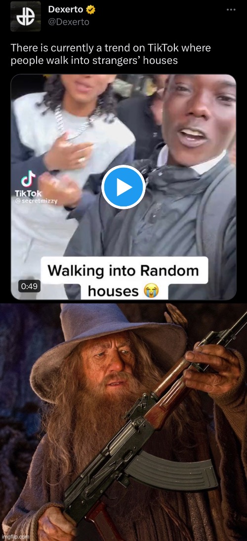 Someone gonna die | image tagged in wizard with a gu | made w/ Imgflip meme maker