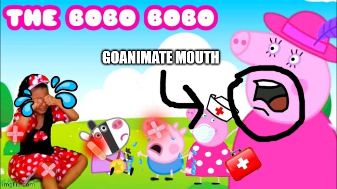 Yoo | GOANIMATE MOUTH | image tagged in goanimate,peppa pig,youtube kids | made w/ Imgflip meme maker