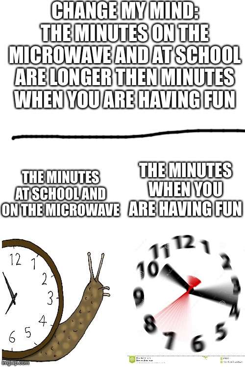 Change my mind, CHANGE ANY SCHOOL STUDENT’S MIND | CHANGE MY MIND: THE MINUTES ON THE MICROWAVE AND AT SCHOOL ARE LONGER THEN MINUTES WHEN YOU ARE HAVING FUN; THE MINUTES WHEN YOU ARE HAVING FUN; THE MINUTES AT SCHOOL AND ON THE MICROWAVE | image tagged in memes,funny memes,school,lol,i know,meme | made w/ Imgflip meme maker
