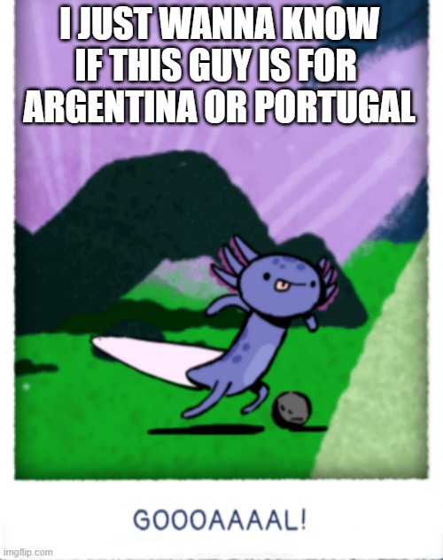 Google doodle world cup! | I JUST WANNA KNOW IF THIS GUY IS FOR 
ARGENTINA OR PORTUGAL | image tagged in ishowspeed,portugal,argentina,cristiano ronaldo,messi | made w/ Imgflip meme maker