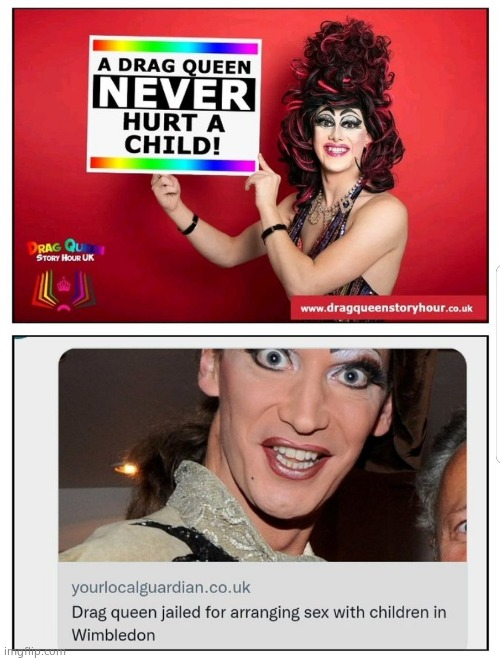 Drag queen sex criminal Blank Meme Template