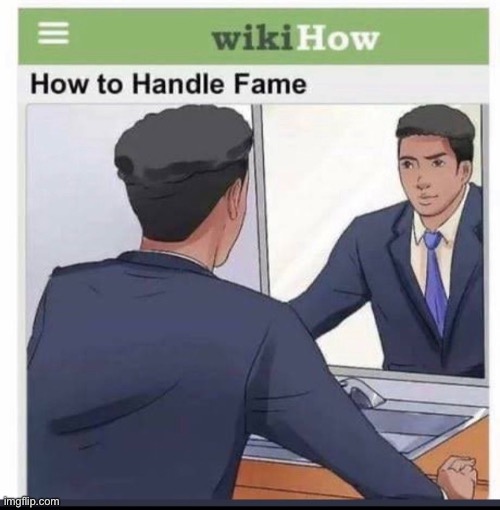 fame | image tagged in how to handle fame | made w/ Imgflip meme maker
