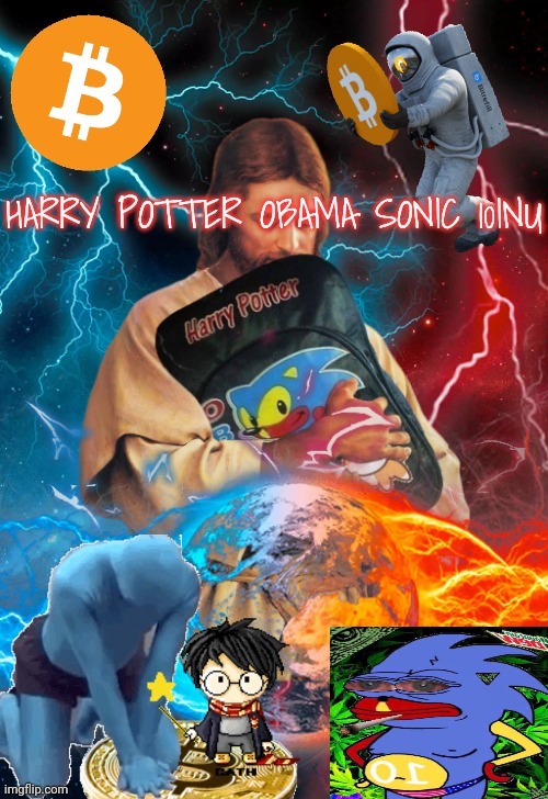Harry Potter Obama Sonic 10Inu Pump it up | image tagged in memes,cryptocurrency,sonic the hedgehog,harry potter,obama,shiba inu | made w/ Imgflip meme maker