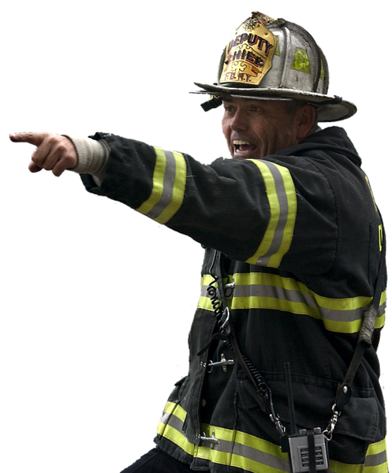 High Quality Firefighter Pointing Blank Meme Template