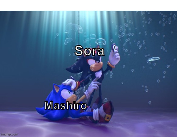 Sora and Mashiro be like | Sora; Mashiro | image tagged in pretty cure | made w/ Imgflip meme maker