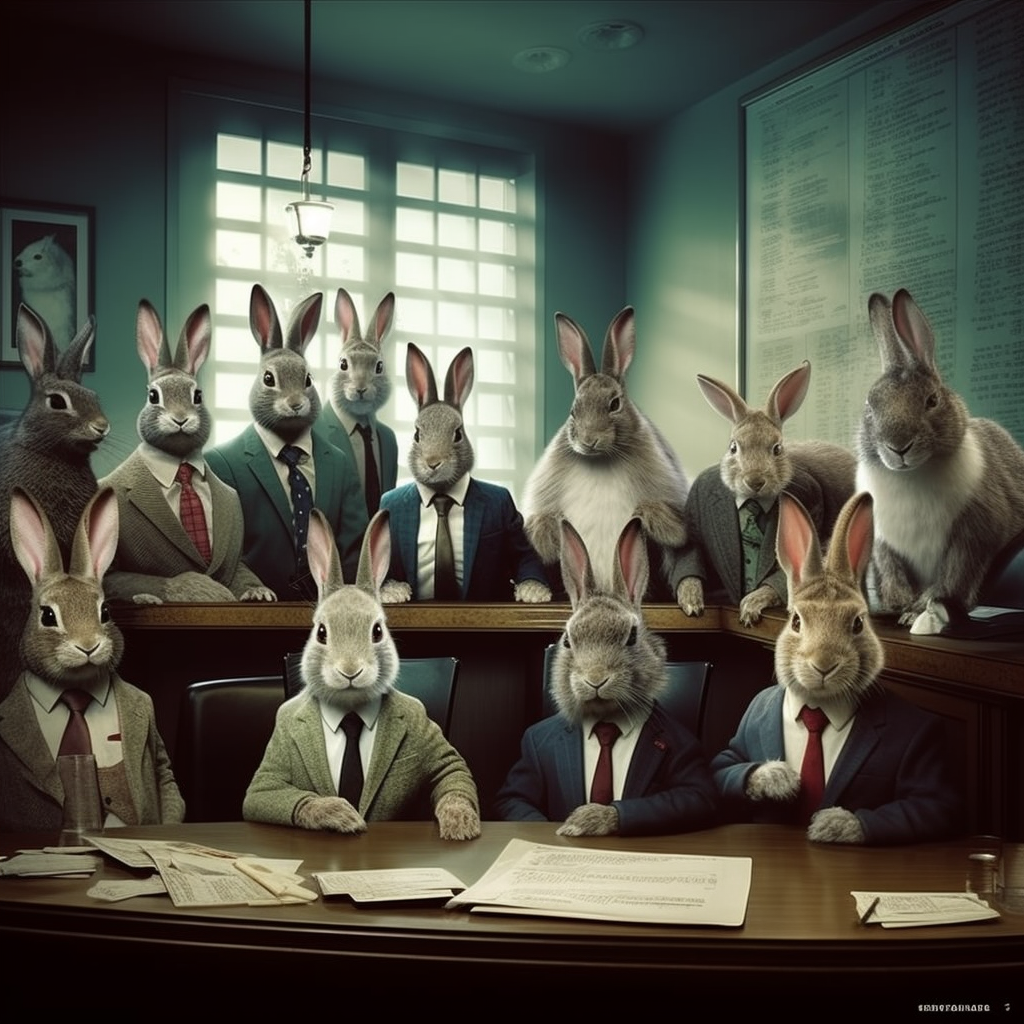 Rabbits in Suits Blank Meme Template