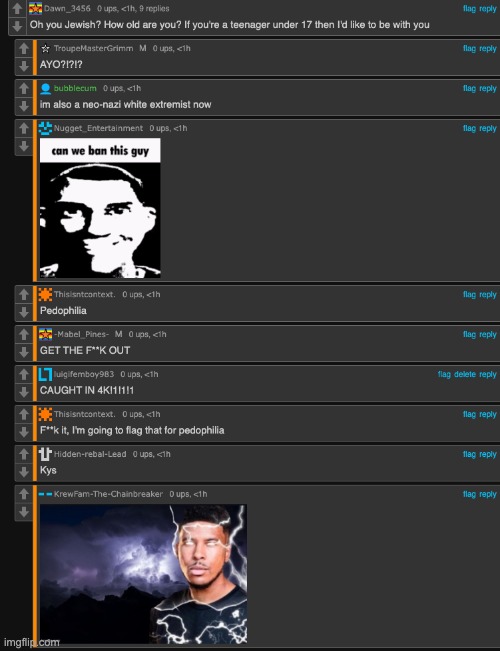 caught her pedo ass in 6millionK | made w/ Imgflip meme maker