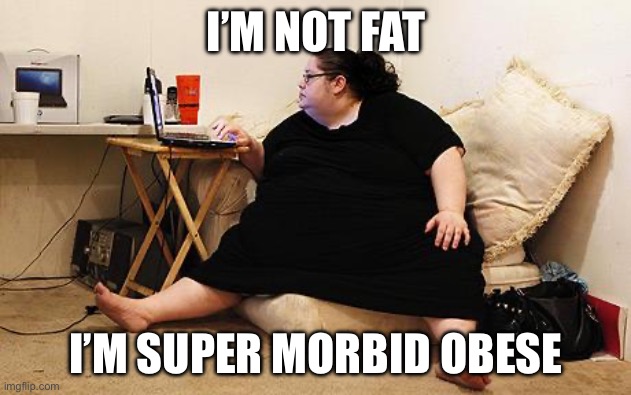 Superpower | I’M NOT FAT; I’M SUPER MORBID OBESE | image tagged in obese woman at computer,morbid,obese,yo mamas so fat | made w/ Imgflip meme maker