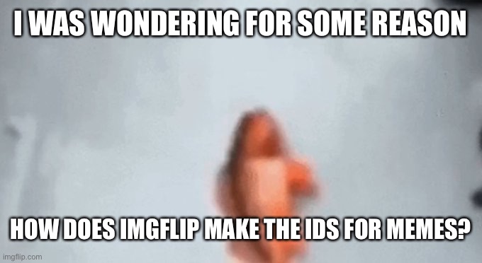 Fish | I WAS WONDERING FOR SOME REASON; HOW DOES IMGFLIP MAKE THE IDS FOR MEMES? | image tagged in fish | made w/ Imgflip meme maker