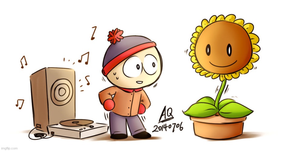 Stan and the Sunflower (Art by aq1218) | made w/ Imgflip meme maker