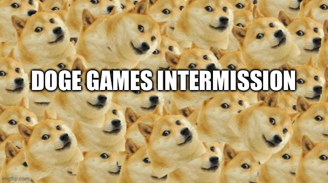Multi Doge | DOGE GAMES INTERMISSION | image tagged in memes,multi doge | made w/ Imgflip meme maker