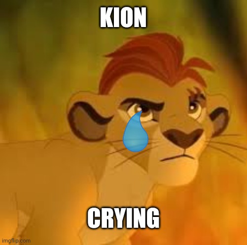 Kion crybaby | KION; CRYING | image tagged in kion crybaby | made w/ Imgflip meme maker