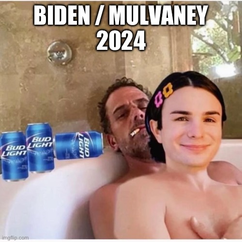 Biden mulvaney 2024 | BIDEN / MULVANEY
2024 | image tagged in mulllvein y,relatable memes | made w/ Imgflip meme maker
