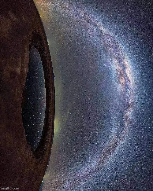 "Eye of God"  (lake under Milky way) | image tagged in awesome,photography,lakes,milky way,stars | made w/ Imgflip meme maker