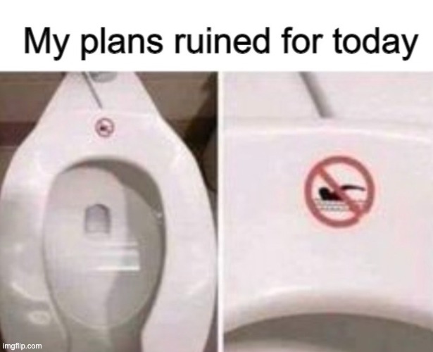 My plans for today are ruined | image tagged in memes,funny,you had one job | made w/ Imgflip meme maker