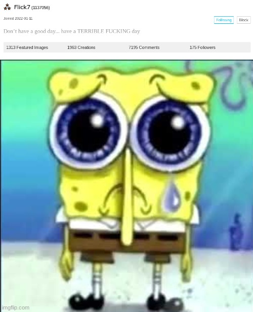 image tagged in sad spongebob | made w/ Imgflip meme maker