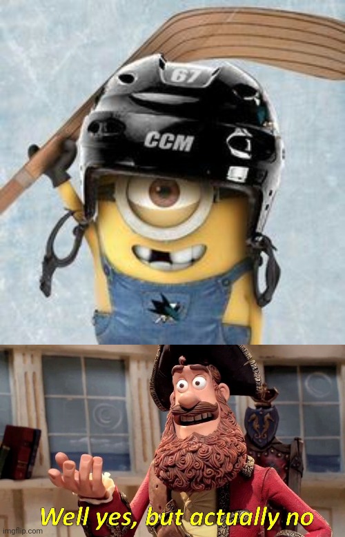 image tagged in hockey minion,memes,well yes but actually no | made w/ Imgflip meme maker