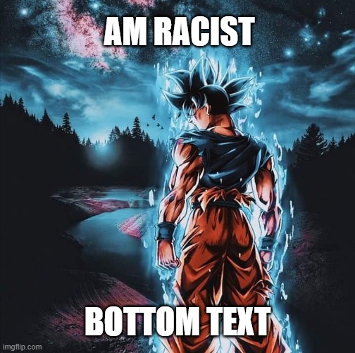 RACIS | AM RACIST; BOTTOM TEXT | image tagged in racism,funny memes | made w/ Imgflip meme maker