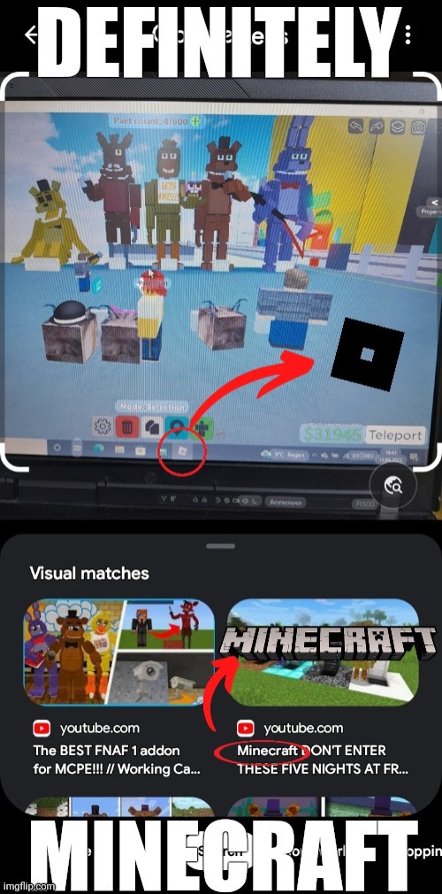 Definitely minecraft | image tagged in bruh moment,google lens | made w/ Imgflip meme maker