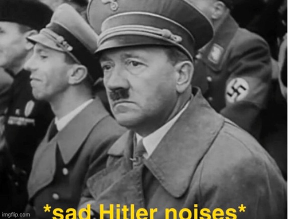 Sad Hitler | image tagged in sad hitler | made w/ Imgflip meme maker