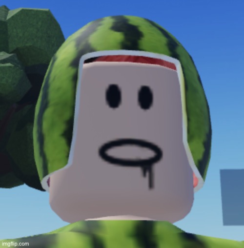 image tagged in watermelon man but roblox | made w/ Imgflip meme maker