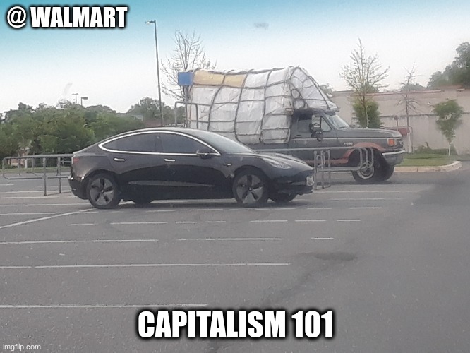 Explains everything cable news shows can't | @ WALMART; CAPITALISM 101 | image tagged in economics,envy | made w/ Imgflip meme maker