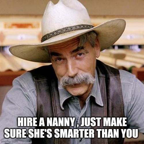 SARCASM COWBOY | HIRE A NANNY , JUST MAKE SURE SHE'S SMARTER THAN YOU | image tagged in sarcasm cowboy | made w/ Imgflip meme maker