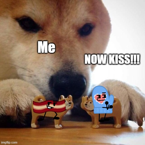 Don't ask why I did this | Me; NOW KISS!!! | image tagged in now kiss doge | made w/ Imgflip meme maker