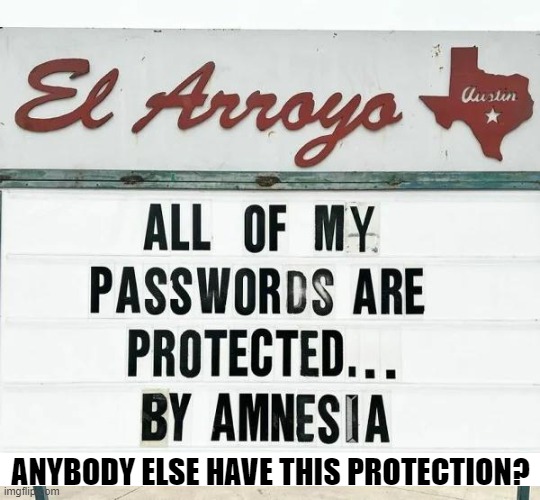 Password Thieves Beware | ANYBODY ELSE HAVE THIS PROTECTION? | image tagged in fun,password,i forgot,i think i forgot something,amnesia,imgflip humor | made w/ Imgflip meme maker