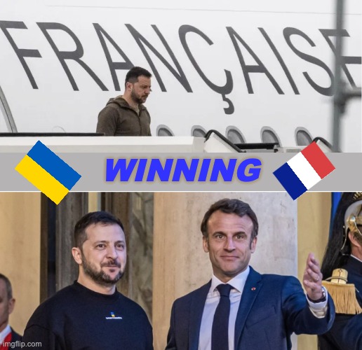 A good look for France | WINNING | image tagged in ukraine,france,g7 | made w/ Imgflip meme maker