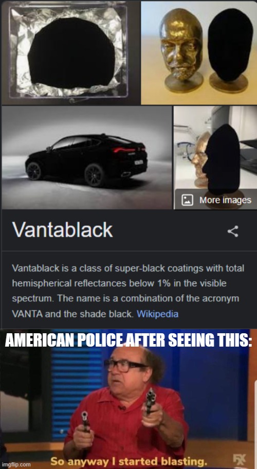 AMERICAN POLICE AFTER SEEING THIS: | image tagged in started blasting | made w/ Imgflip meme maker