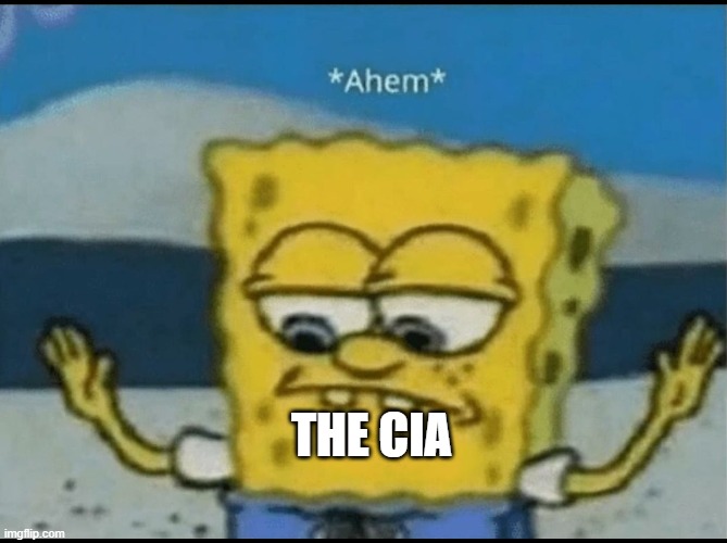 Ahem | THE CIA | image tagged in ahem | made w/ Imgflip meme maker