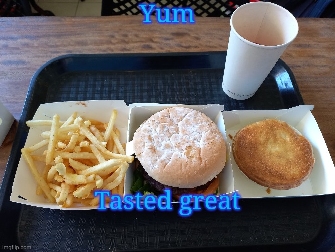 Yum; Tasted great | image tagged in frost | made w/ Imgflip meme maker