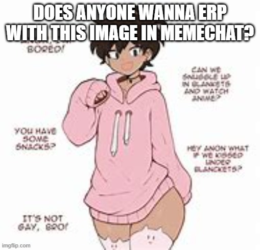 DOES ANYONE WANNA ERP WITH THIS IMAGE IN MEMECHAT? | made w/ Imgflip meme maker