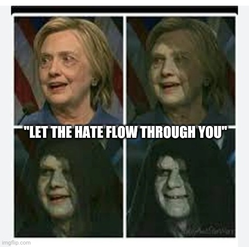 "LET THE HATE FLOW THROUGH YOU" | made w/ Imgflip meme maker