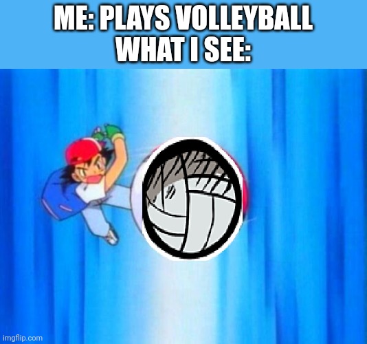 My whole F*****g life flies before my eye | ME: PLAYS VOLLEYBALL
WHAT I SEE: | image tagged in i choose you | made w/ Imgflip meme maker